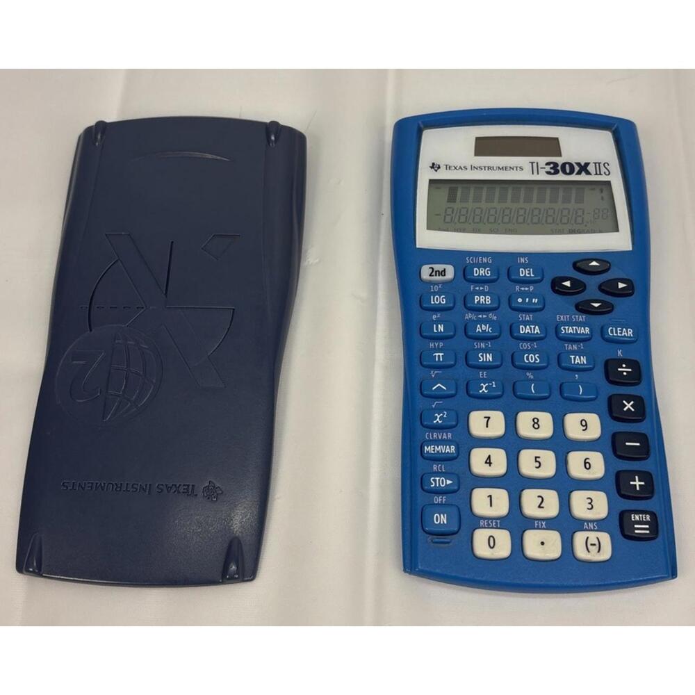 Texas Instruments TI-30X IIS Two-Line Scientific Calculator Blue with Cover